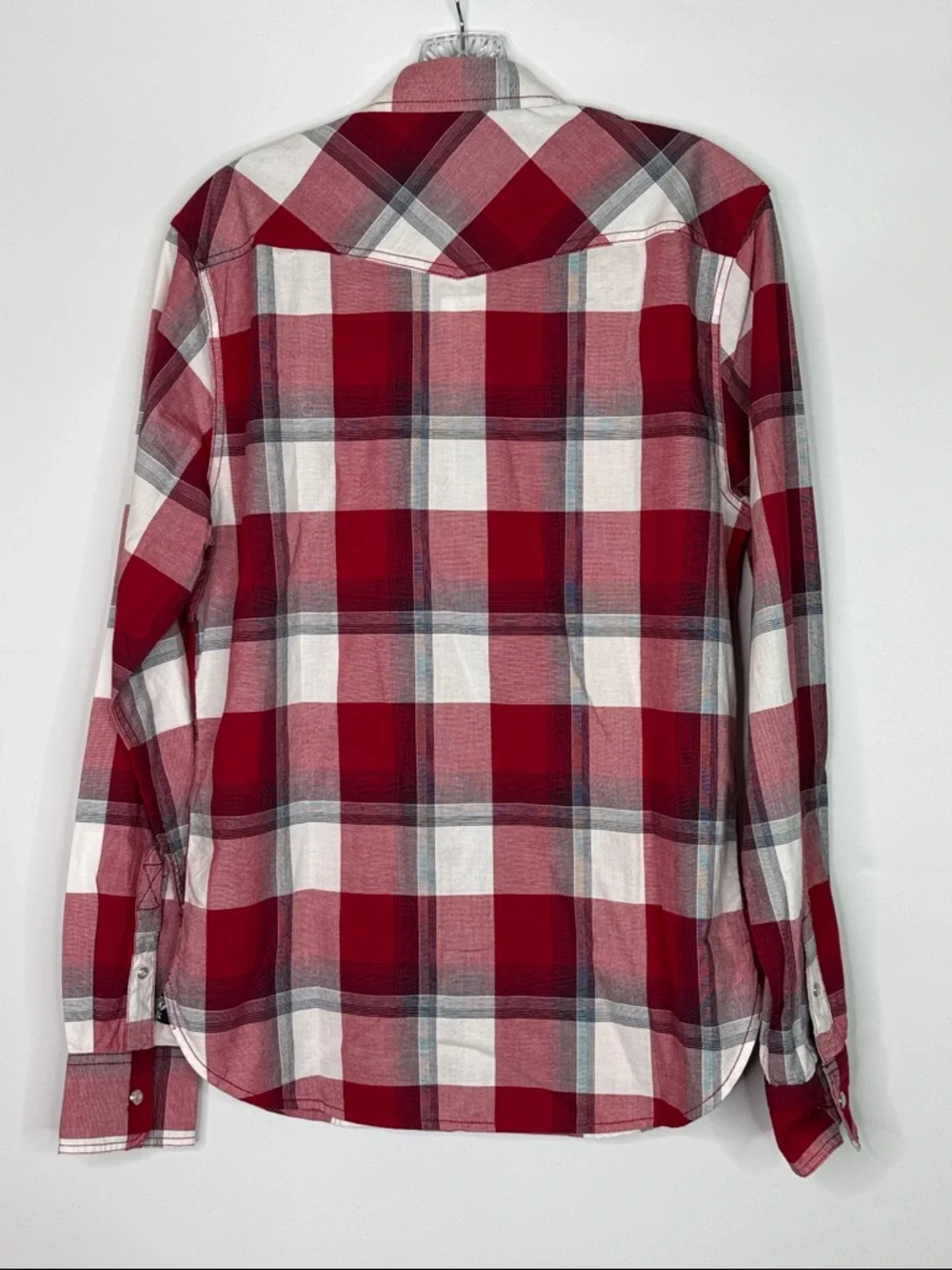 Flag & Anthem Red White Plaid Button Down Shirt Size Small NWT